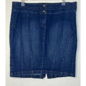 Torrid Denim Jean Skirt Women’s Sz 20 Slit In Back Knee Length